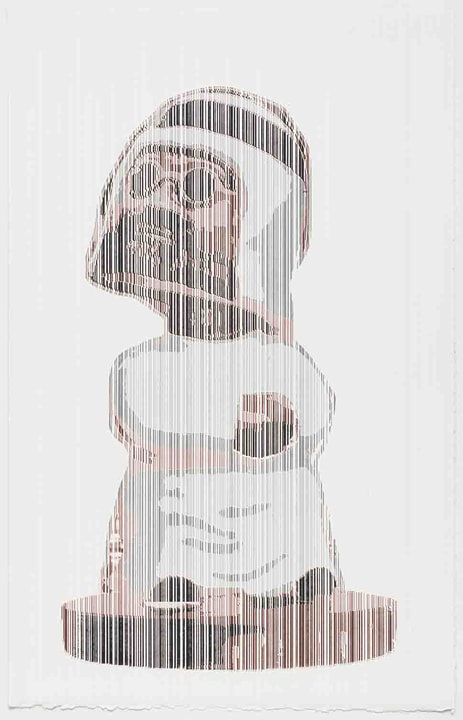 Ben Rak ARAB SHEIKH BOBBLE, PERCEIVE-CONCEIVE SERIES (Ed. of 11) 2013 Acrylic and silkscreen on BFK Rives 280gsm paper 22 x 15 in.