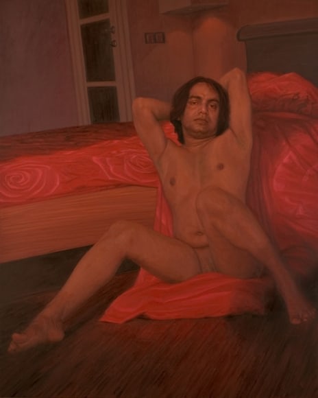Abir Karmakar IN THE OLD FASHION WAY 11 2007 Oil on canvas 90 x 72 in.