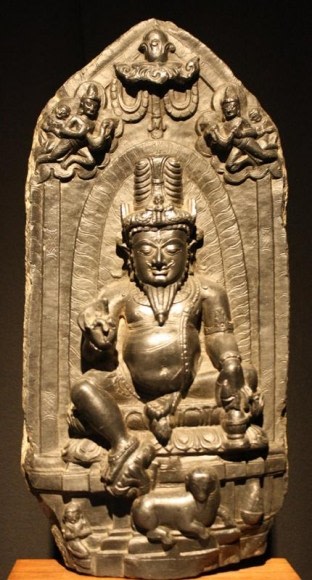 Pala Agni Bangladesh Black chlorite 10th/11th Century 20 in.