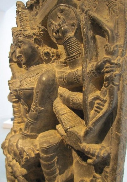 Durga Destroying Mahishasura Eastern India, Pala Period c. 12th century Basalt Height: 23 in.