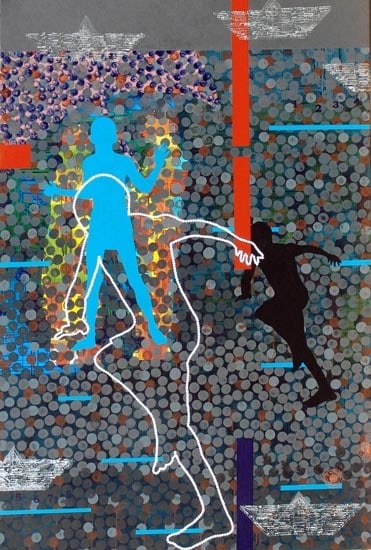 Pampa Panwar SCENT OF AUGUST 2007 Acrylic on canvas 72 x 48 in. SOLD