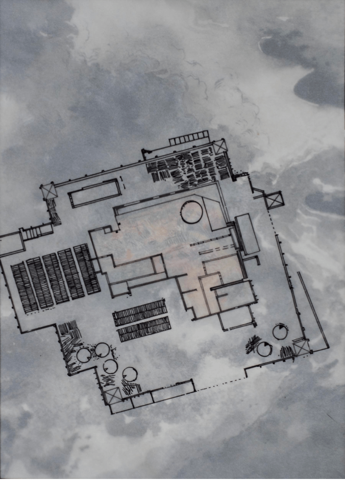 Swagata Bhattacharyya Work No. 5S (Untitled), 2022 Graphite, pen, and colored pencil on paper, tracing paper 8.27h x 5.83w in