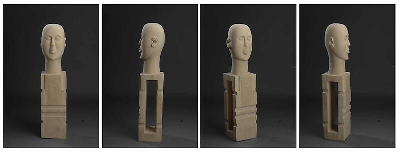 Mayyur Gupta SILENCE 2007 - 08 Wood 35.5 x 8 x 7 in. UNAVAILABLE (Multiple views of the same sculpture)