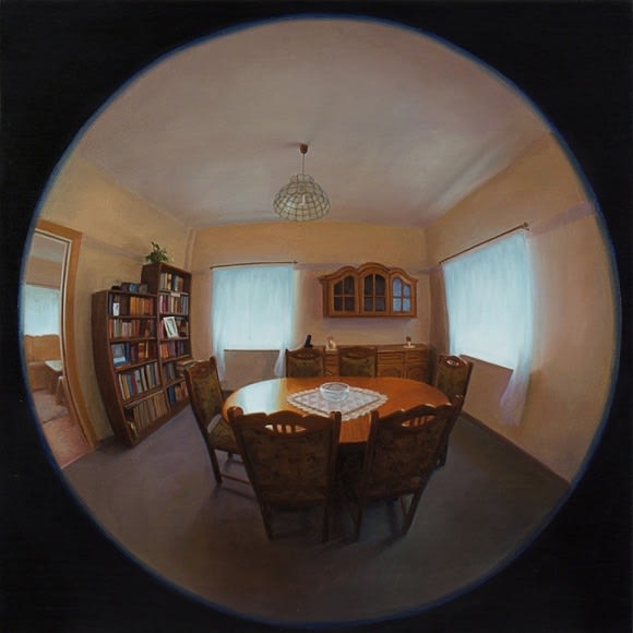 Abir Karmakar Angle VI 2015 Oil on canvas 24 x 24 in.