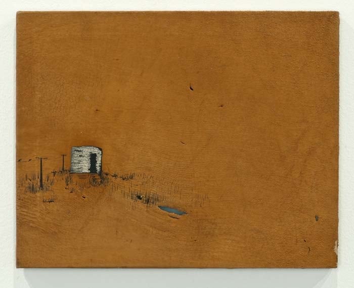 Saad Qureshi Untitled 2010 Ink and oil on suede 16 x 20 in NFS