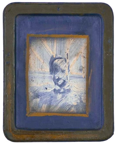 Ahmed Ali Manganhar PICTURE FROM THE PAST I Acrylic on slate 10 x 8 in.