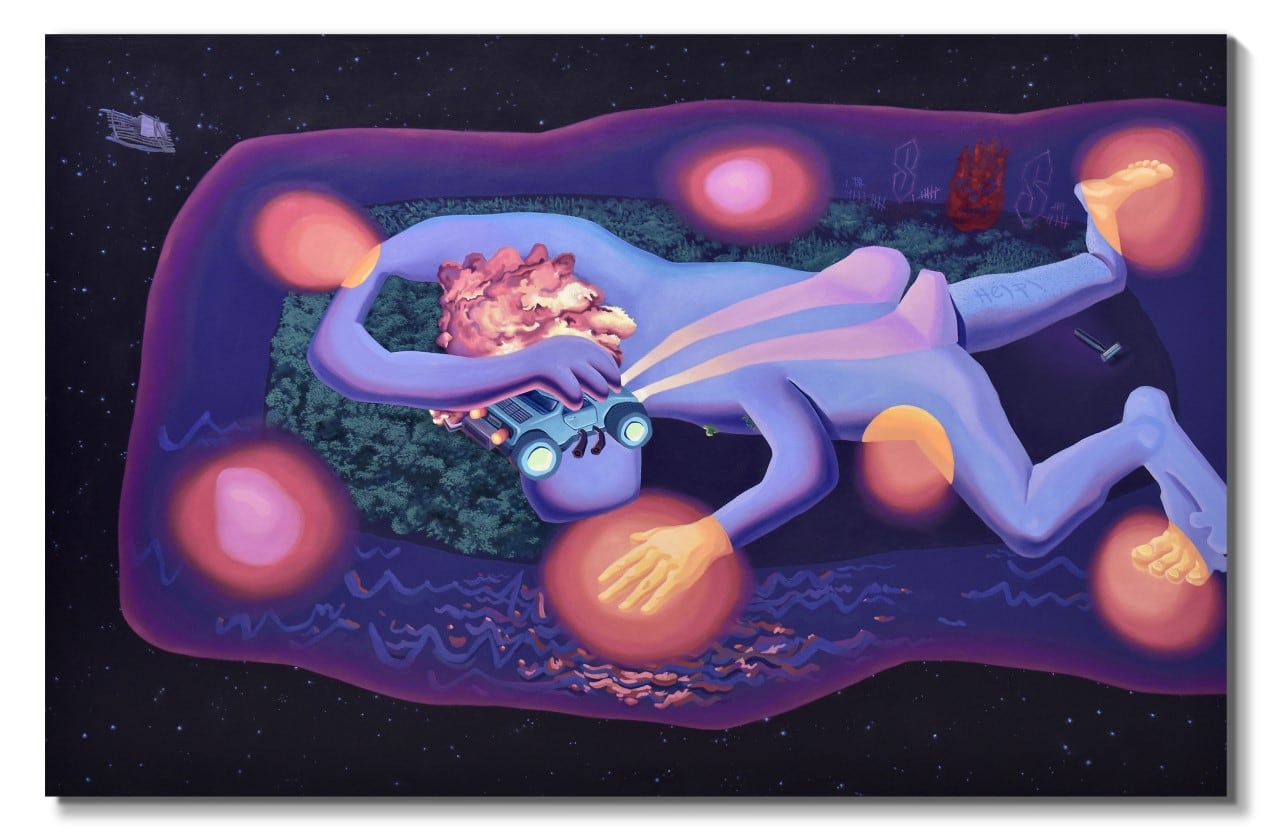 Untitled, 2022 Oil and acrylic on canvas 40 x 60 in