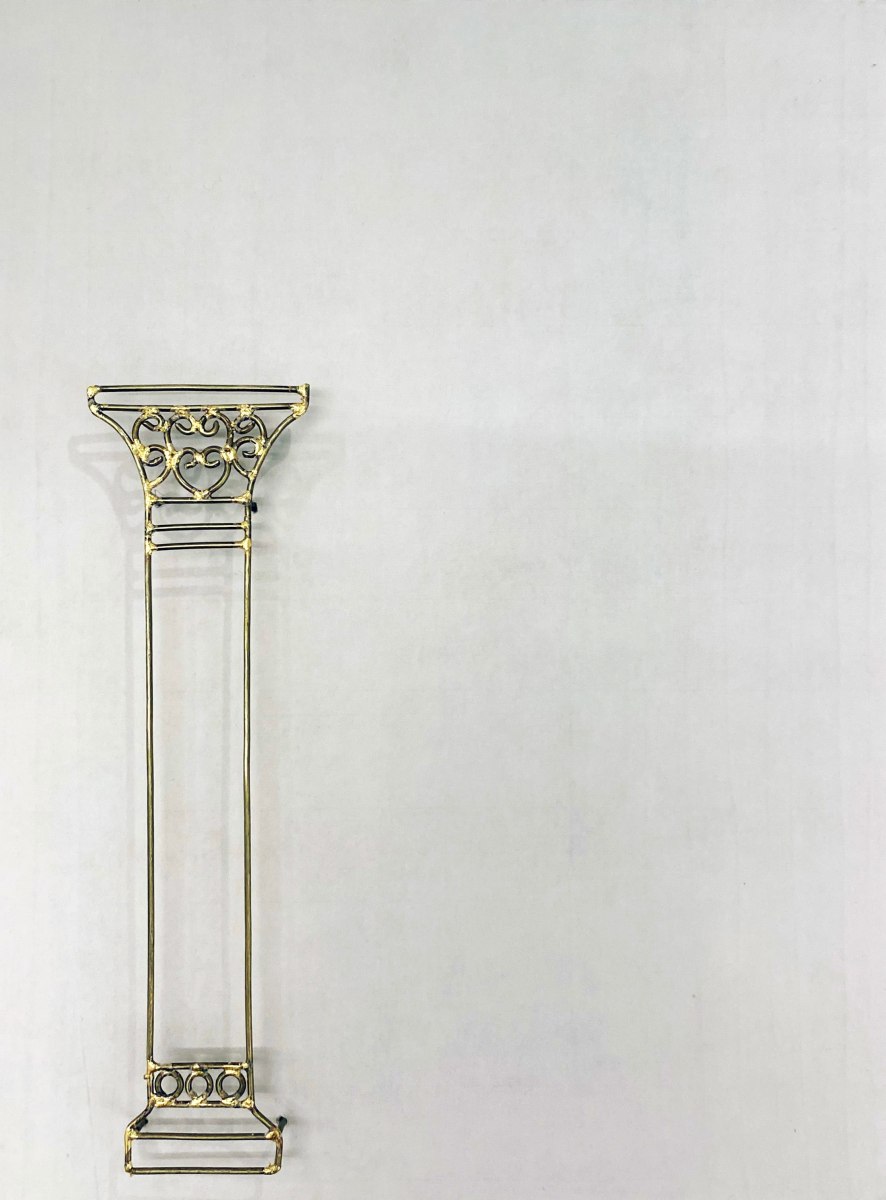 Najmun Nahar Keya Yume-no-sen (8) Gas welded brass and gold leaf on Japanese paper, wood, archival glue 16 x 11.5 in. 2019