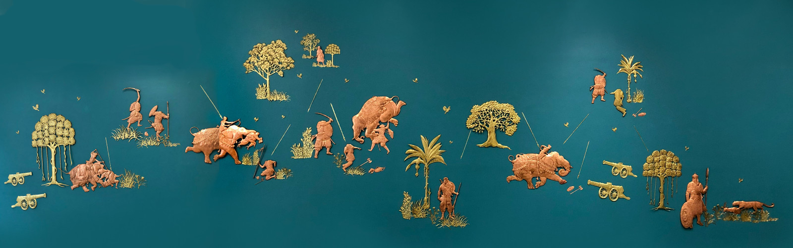 Adeela Suleman Memory May Be A Paradise, 2021 Hand-beaten copper and brass Dimensions variable