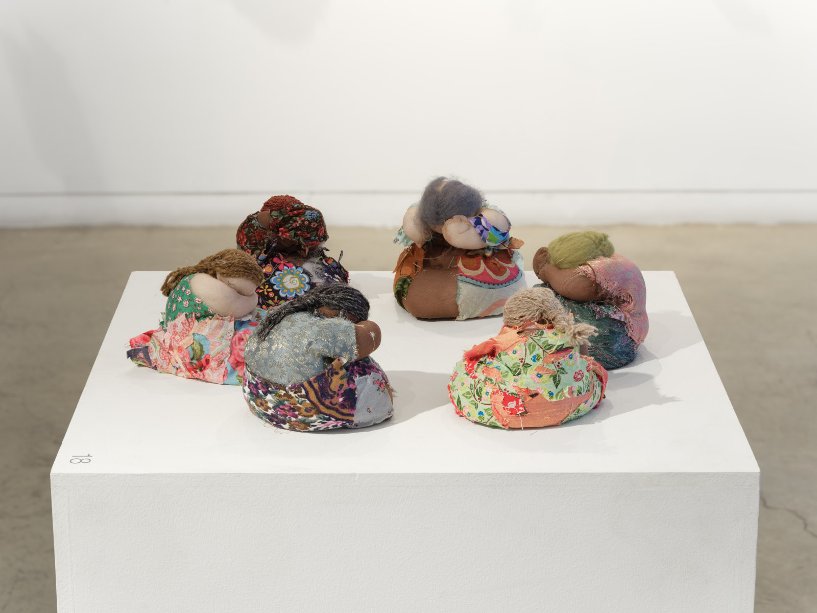 Ruby Chishti Recollection of My Birth 2020 Cardboard, polyester, fabric, yarn, thread 5h x 5w x 5d in