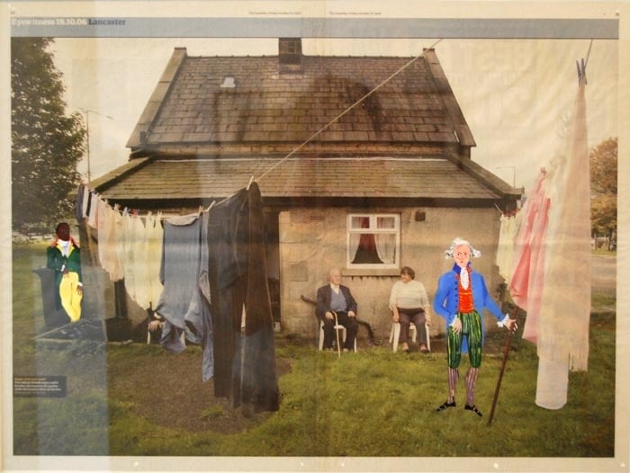 Lubaina Himid LANCASTER GHOSTS 2007 Acrylic on newspaper 18.5 x 24.5 in
