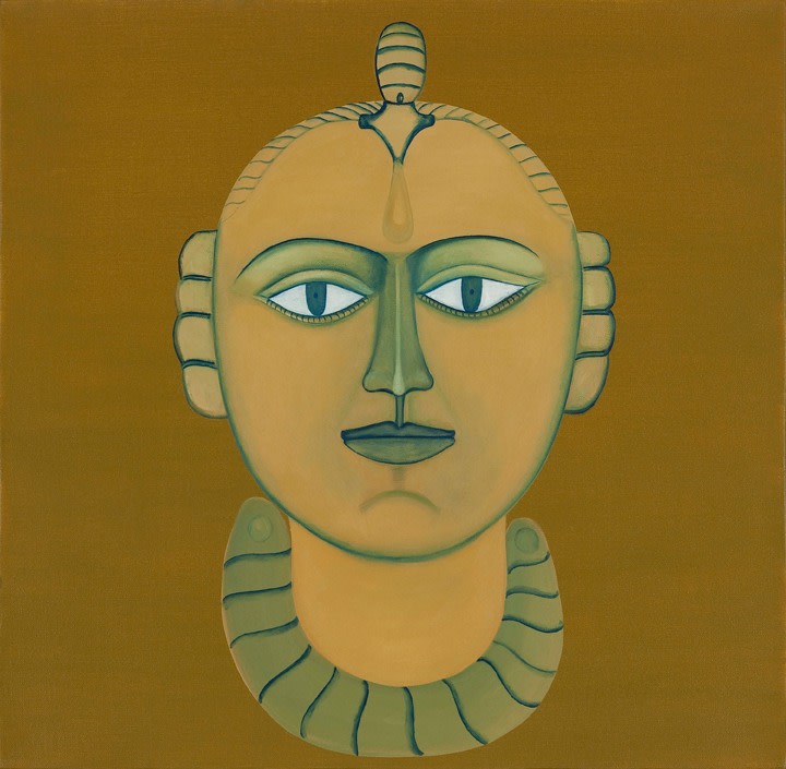 Rekha Rodwittiya Nayika (Orange) 2009 Acrylic and oil on canvas 24 x 24 in.