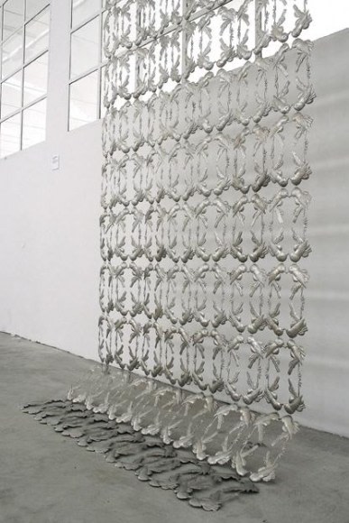 Adeela Suleman AFTER ALL IT'S ALWAYS SOMEBODY ELSE WHO DIES III (Ed. 1/2) 2010 Stainless steel 111 x 82.5 in.