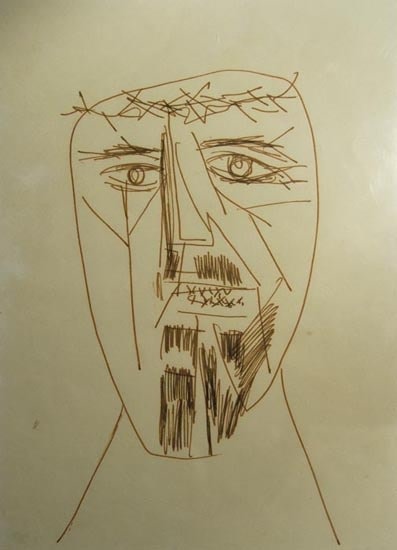 F. N. Souza UNTITLED DRAWING 2 Pencil, pen and ink on paper 9.5 x 7 in.