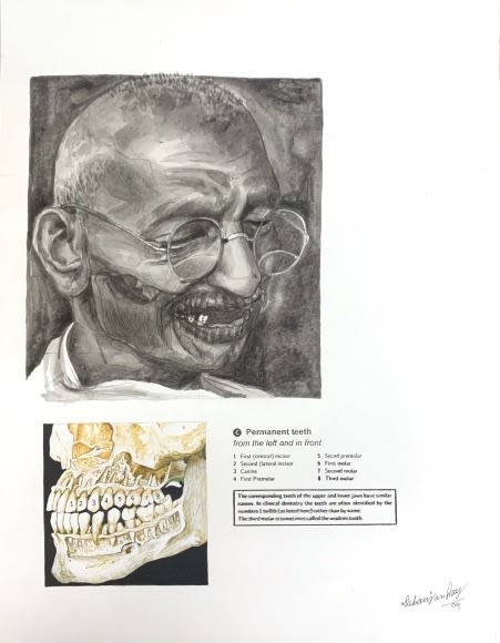 Debanjan Roy, Untitled 6, 2009, Acrylic on paper, 14 x 11 in