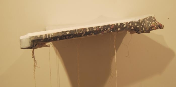 Saad Qureshi A SHAMEFUL LAND 2010 Oil and photographs on canvas 2.5 x 20 x 19 in.