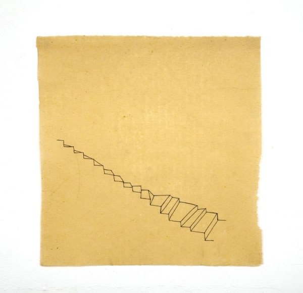 Saad Qureshi Untitled 9 Ink on Chinese paper 16.5 x 17 in NFS