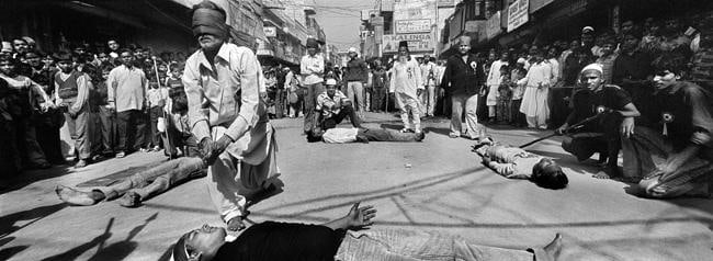 Raghu Rai Muharram in Mehrauli, Delhi Edition of 10 2007 Digital scan of photographic negative on archival paper 20 x 54 in.