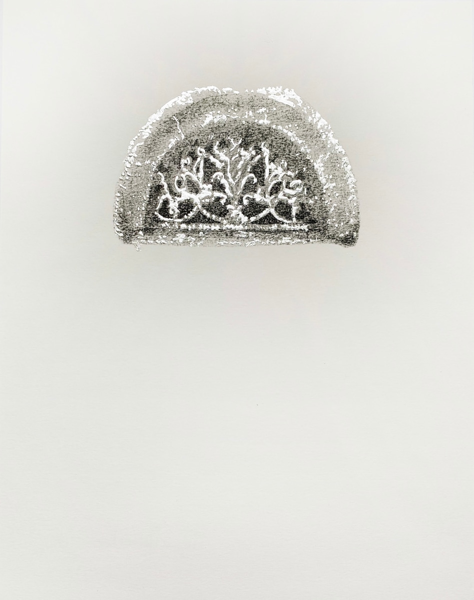 Najmun Nahar Keya Corinthian Dhaka (7) Charcoal, graphite, rabbit skin glue, silver, on Fabriano archival paper 11 x 14 in. 2019