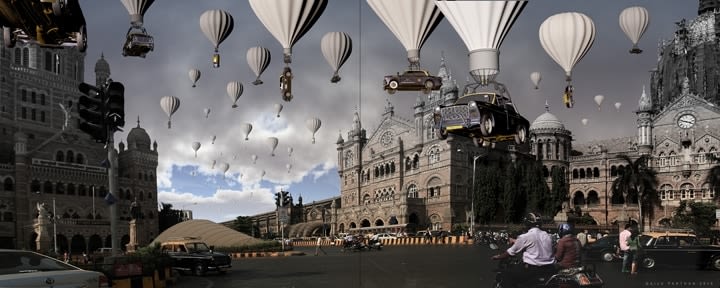 Baiju Parthan Terminus 2016 Animated 3D lenticular print 36 x 90 in.
