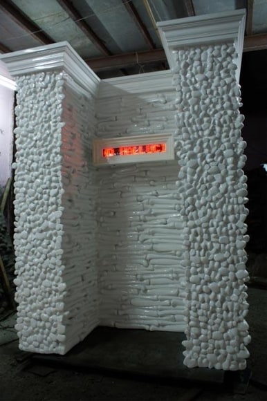 T V Santhosh THE LAST COMMAND 2010 Fibreglass, steel and LED screen 77.5 x 63 x 47 in NFS
