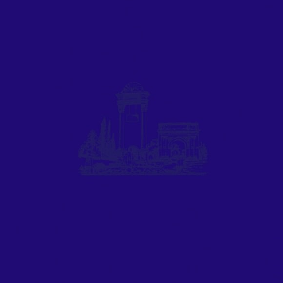 Abdullah M. I. Syed Structures of Culture Vultures: Blue 2017 Clear spot printing on archival paper in 25 parts 65 x 65 in