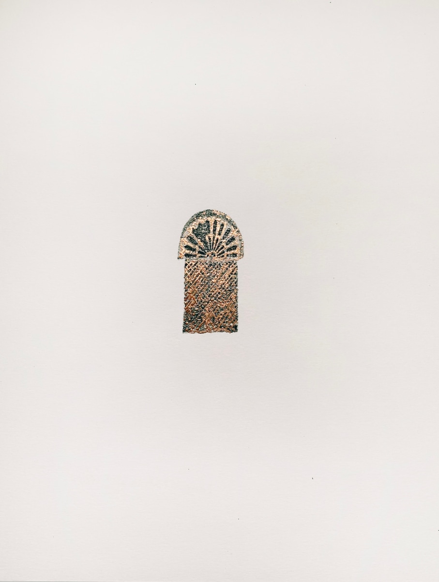 Najmun Nahar Keya Corinthian Dhaka (14) Charcoal, graphite, rabbit skin glue, copper, on Fabriano archival paper 11 x 14 2019