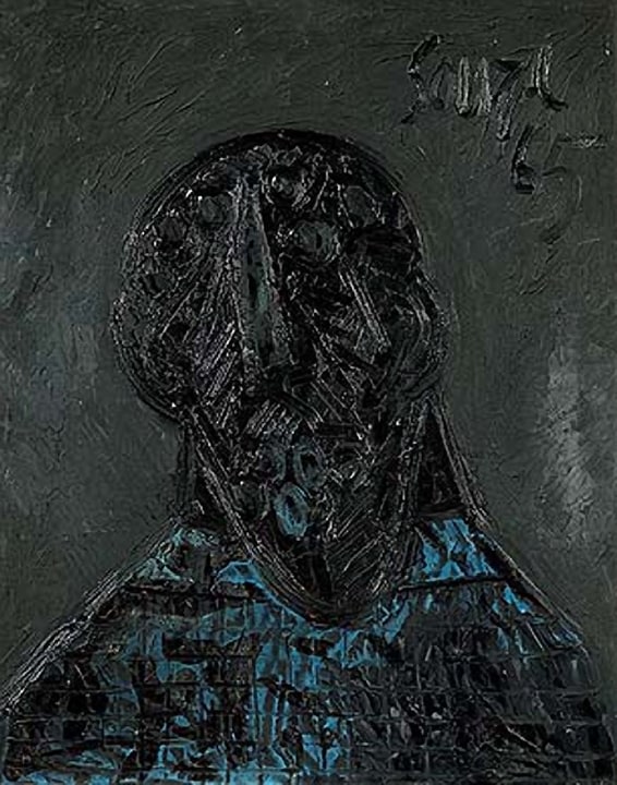 F. N. Souza HEAD 1965 Oil on board 29 x 23 in.