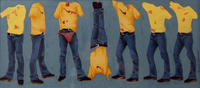 Shoaib Mehmood UNTITLED 1 Gouache on wasli 3.5 x 8 in.