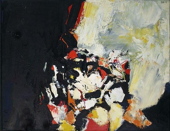 S.H. Raza POINTE DE CHOMERA (ROUTE DE CHOMERAC) 1962 Oil on Canvas 26 x 32 in. SOLD