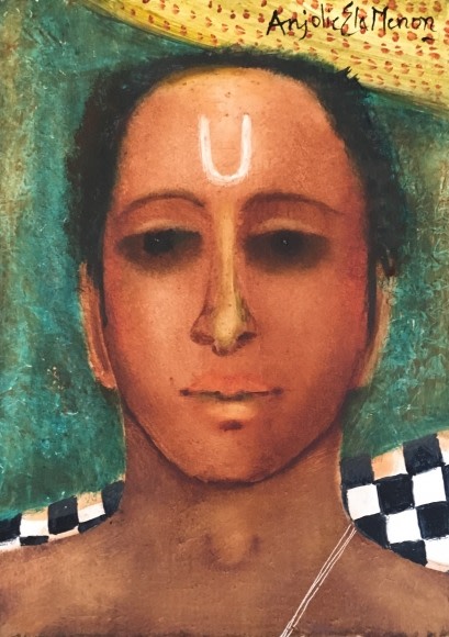 Anjolie Ela Menon Namboodri, 2017 Oil on masonite board 12 x 9 in
