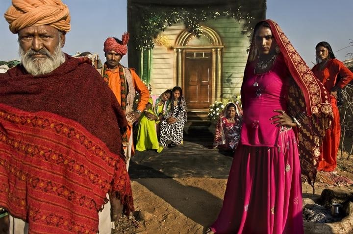 Raghu Rai BACKDROP SERIES 1 2010 Digital scan of photographic negative on archival paper 20 x 30 in.