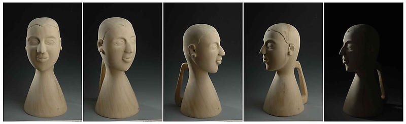 Mayyur Gupta FOR YOU 2007 Wood 21 x 12 x 14 in. (Multiple views of the same sculpture )