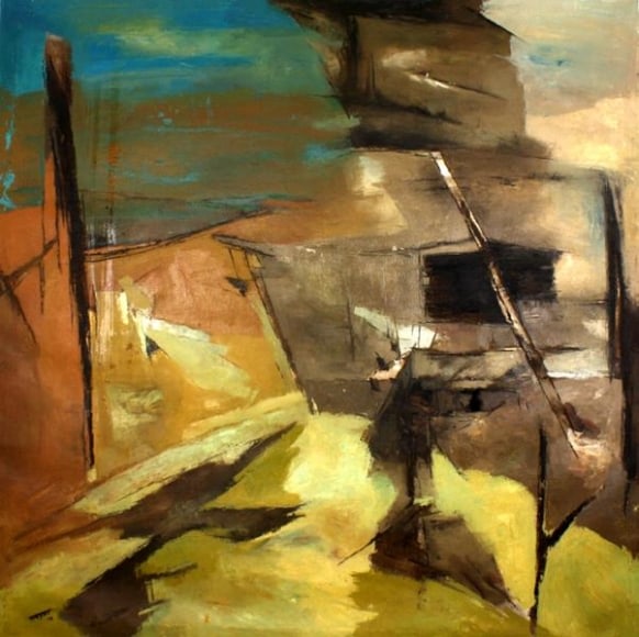Ram Kumar UNTITLED ABSTRACT 11 1970 Oil on canvas 50.5 x 50.5 in.