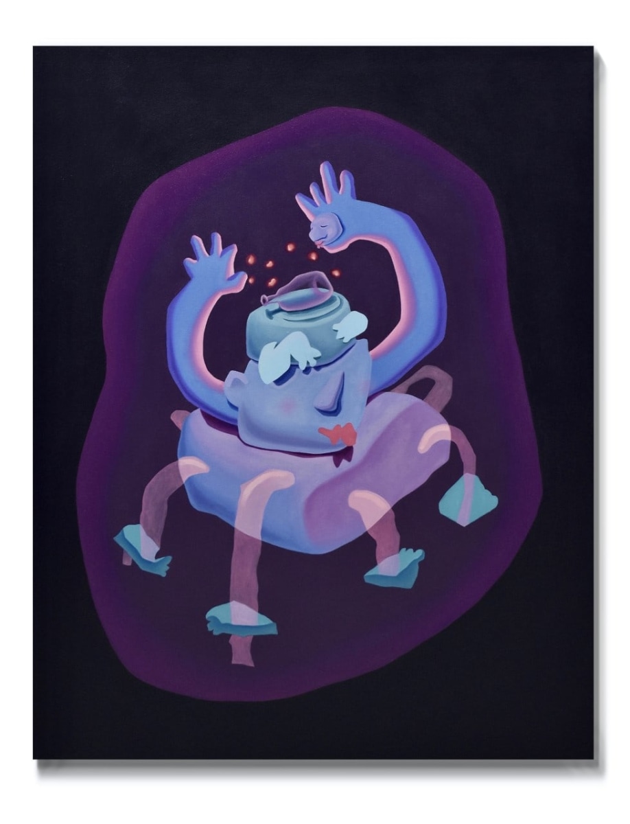 Untitled, 2022 Oil and acrylic on canvas 34 x 25 in