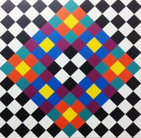 Rasheed Araeen Opus F3 2016 Acrylic on canvas 63 x 63 in.