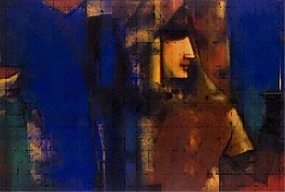 Paresh Maity PUJA 2006 Oil on canvas 48 x 72 in.