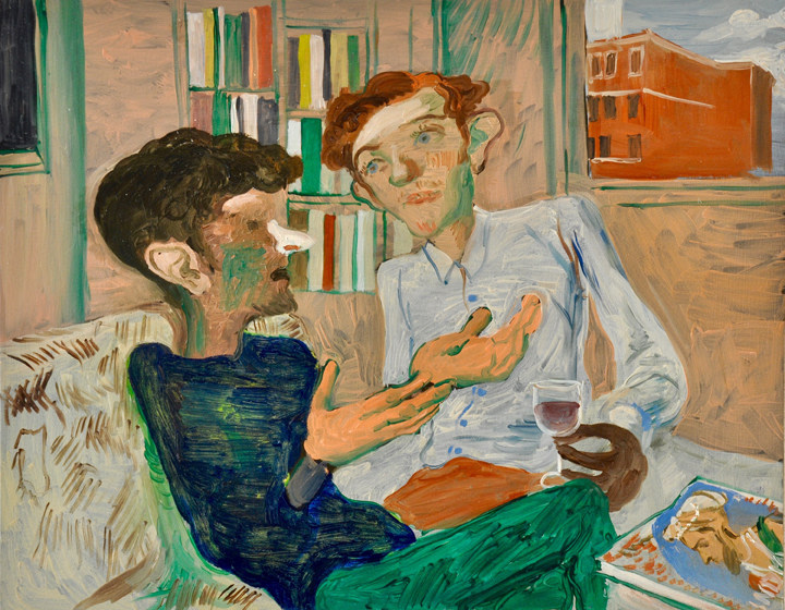 Salman Toor How Can I Explain 2015 Oil on canvas 11 x 14 in.