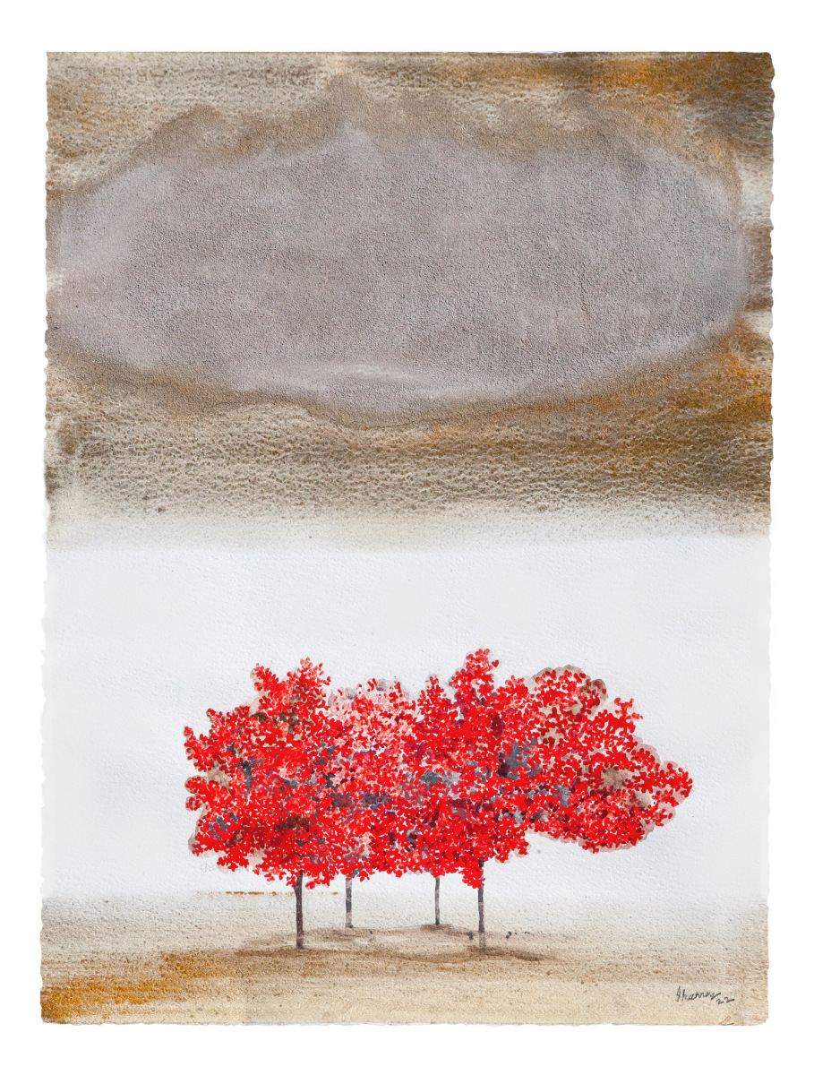 G. R. Iranna Under the Planet (6), 2022 Mixed media on paper 30h x 22w in