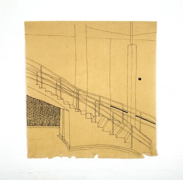 Saad Qureshi Untitled 5 Ink on Chinese paper 16.5 x 17 in NFS
