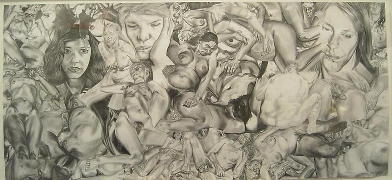 Alan Michael UNTITLED 1999 Pencil on paper 15 x 33 in.
