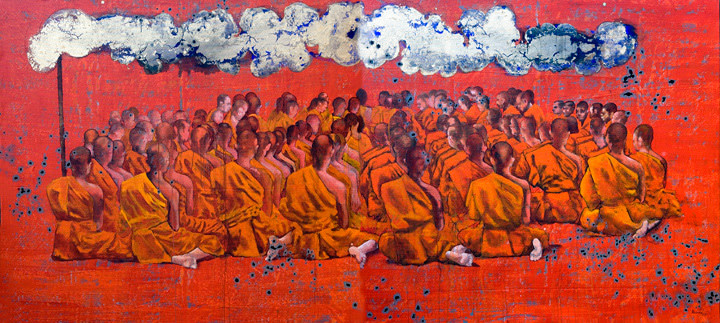 G. R. Iranna CLOUD FORMATION 2013 Acrylic on canvas 60 x 132 in.