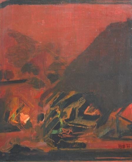 S. H. Raza UNTITLED (BROWN ABSTRACTION) 1977 Oil on canvas 16 x 13 in.