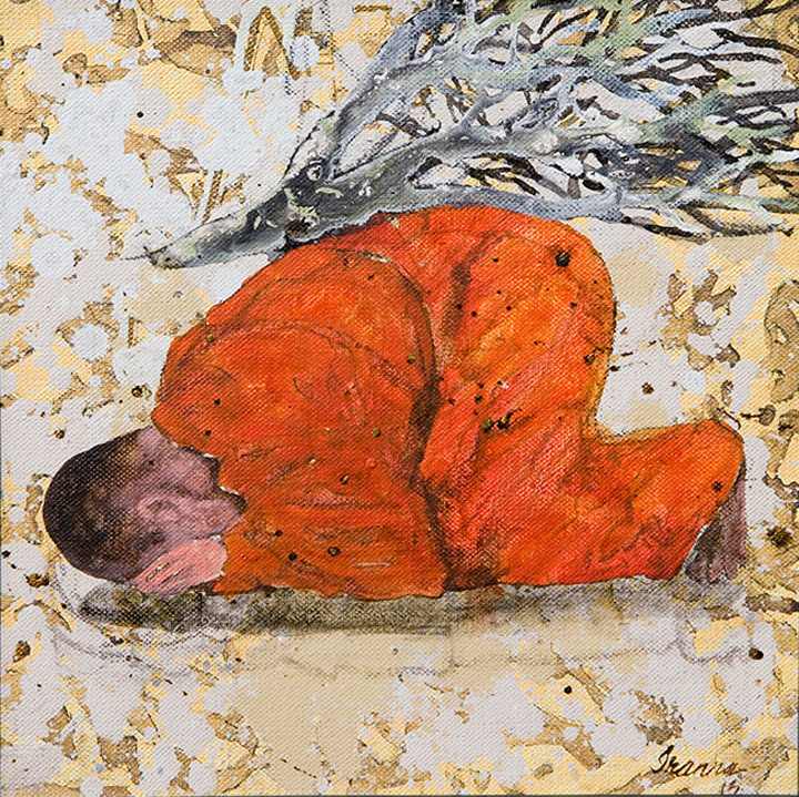 G. R. Iranna PRAY 3 2013 Acrylic on canvas 12 x 12 in.
