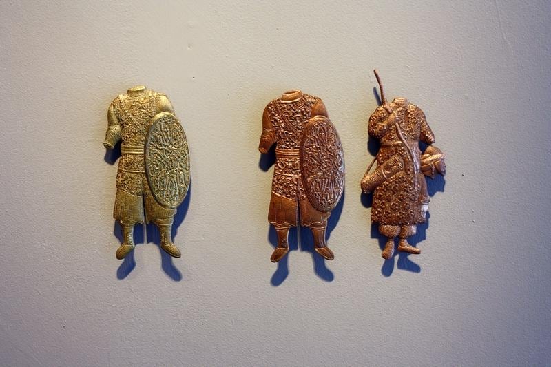 Adeela Suleman SO THIS IS IT 2 2014 Hand-beaten copper and brass 8 x 15 in.