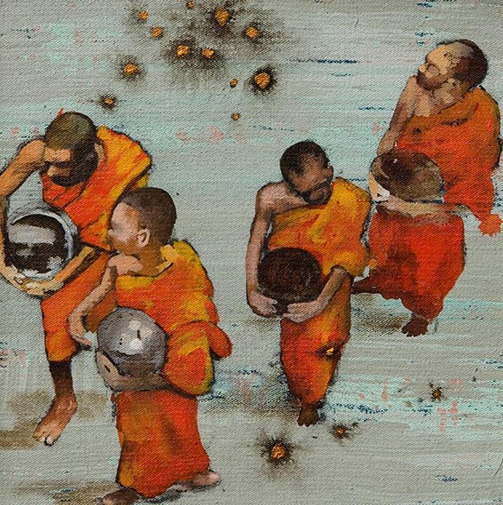 G. R. Iranna BIKSHU 4 2013 Acrylic on canvas 12 x 12 in.