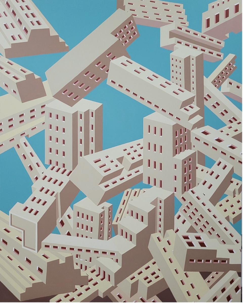 Gigi Scaria Suspended, 2022 Acrylic on canvas 60h x 48w in