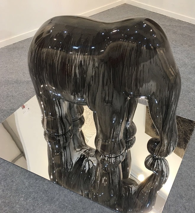 H.G. Arunkumar Elephant (Small), 2018 Paper pulp, cement, wood glue, aluminum, floor paint and clear coat 21 x 11.50 x 24 in