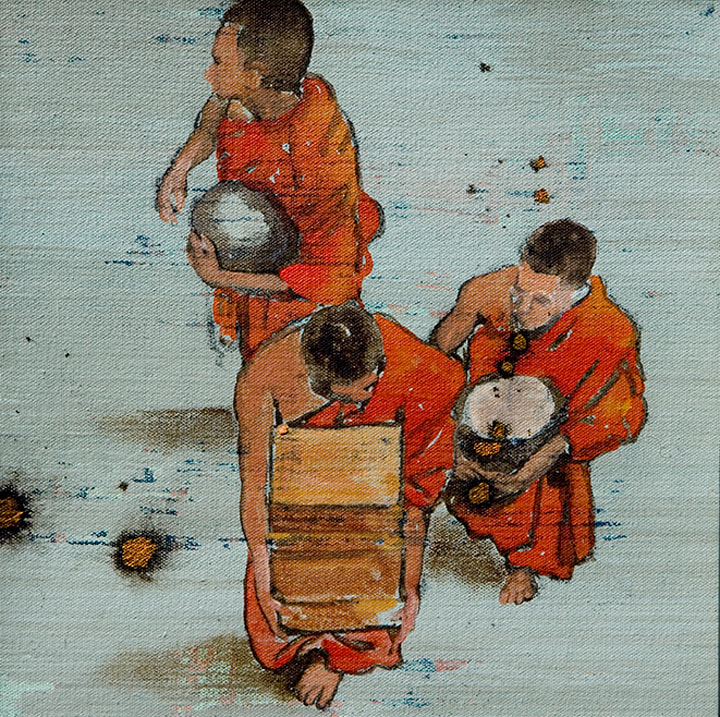 G. R. Iranna BIKSHU 3 2013 Acrylic on canvas 12 x 12 in.