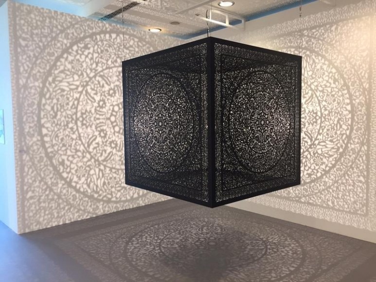 Anila Quayyum ALL THE FLOWERS ARE FOR ME (Ed. of 5) 2015 Stainless steel 60 x 60 x 60 in.